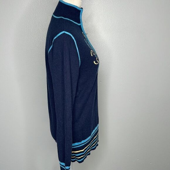 Cabela’s wool/nylon turtleneck sweater.  1/4 Zip.  Size Small. - Picture 2 of 6